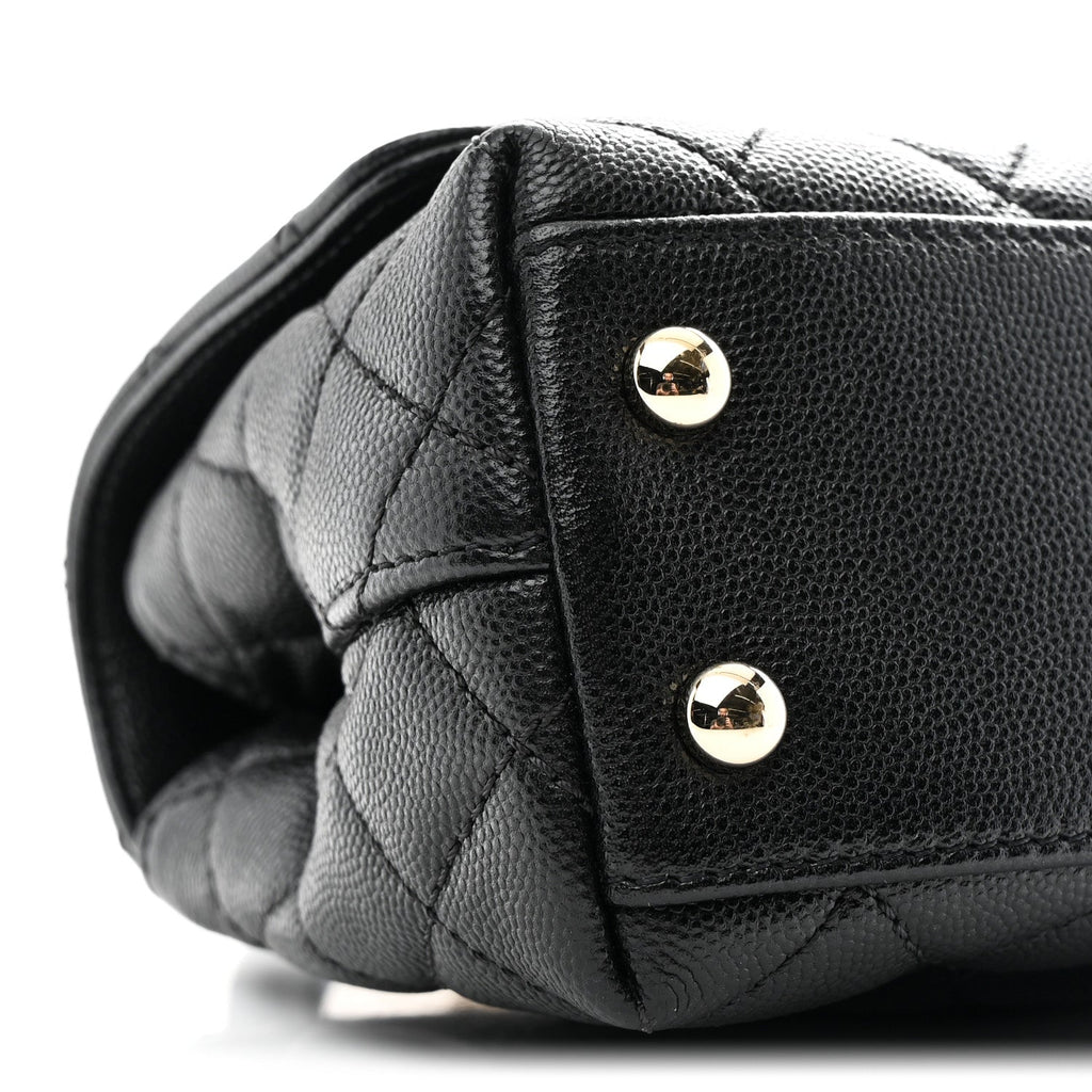 Chanel Caviar Quilted Extra Mini Coco Handle Flap Black