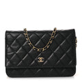 Chanel Caviar Quilted Wallet on Chain WOC Black