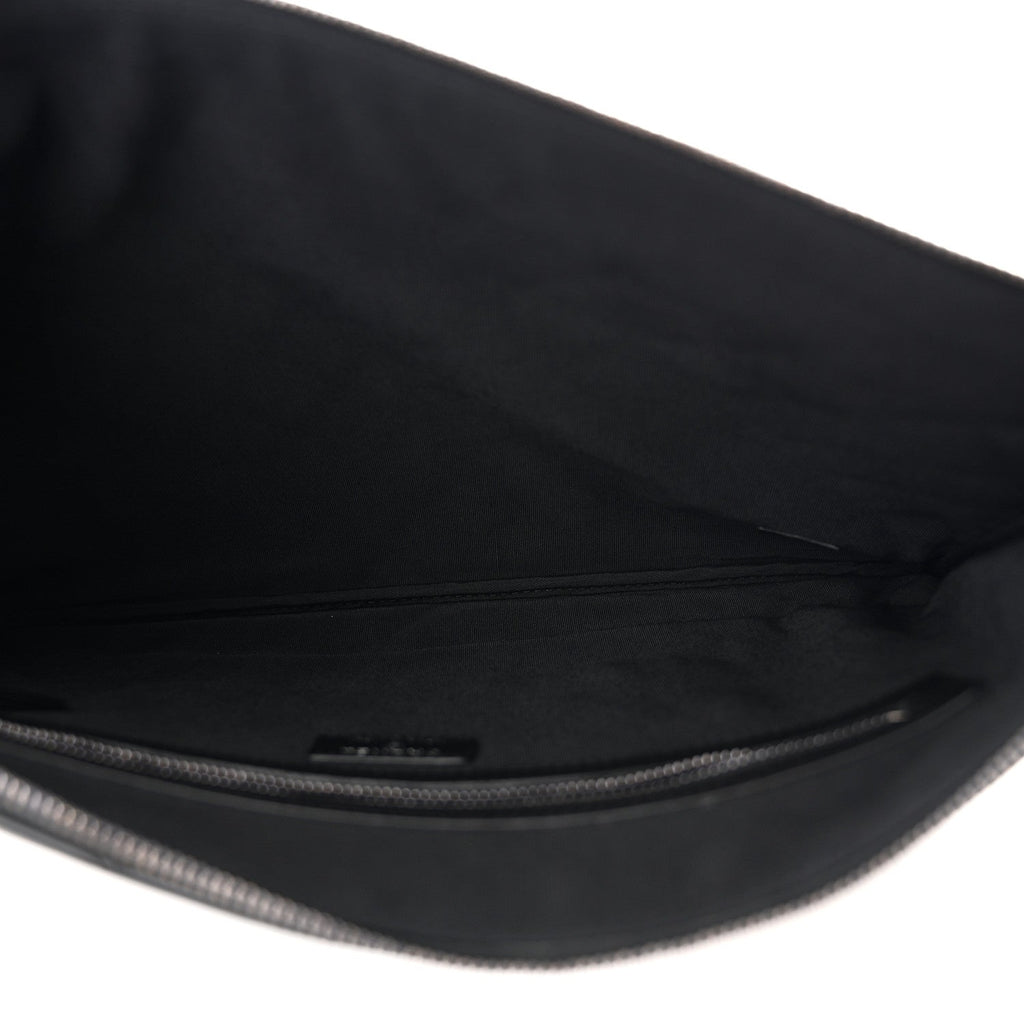Lambskin Quilted Large Cosmetic Case Black