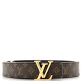 Louis Vuitton Calfskin Monogram 25mm LV Iconic Reversible Belt 85 34 Black