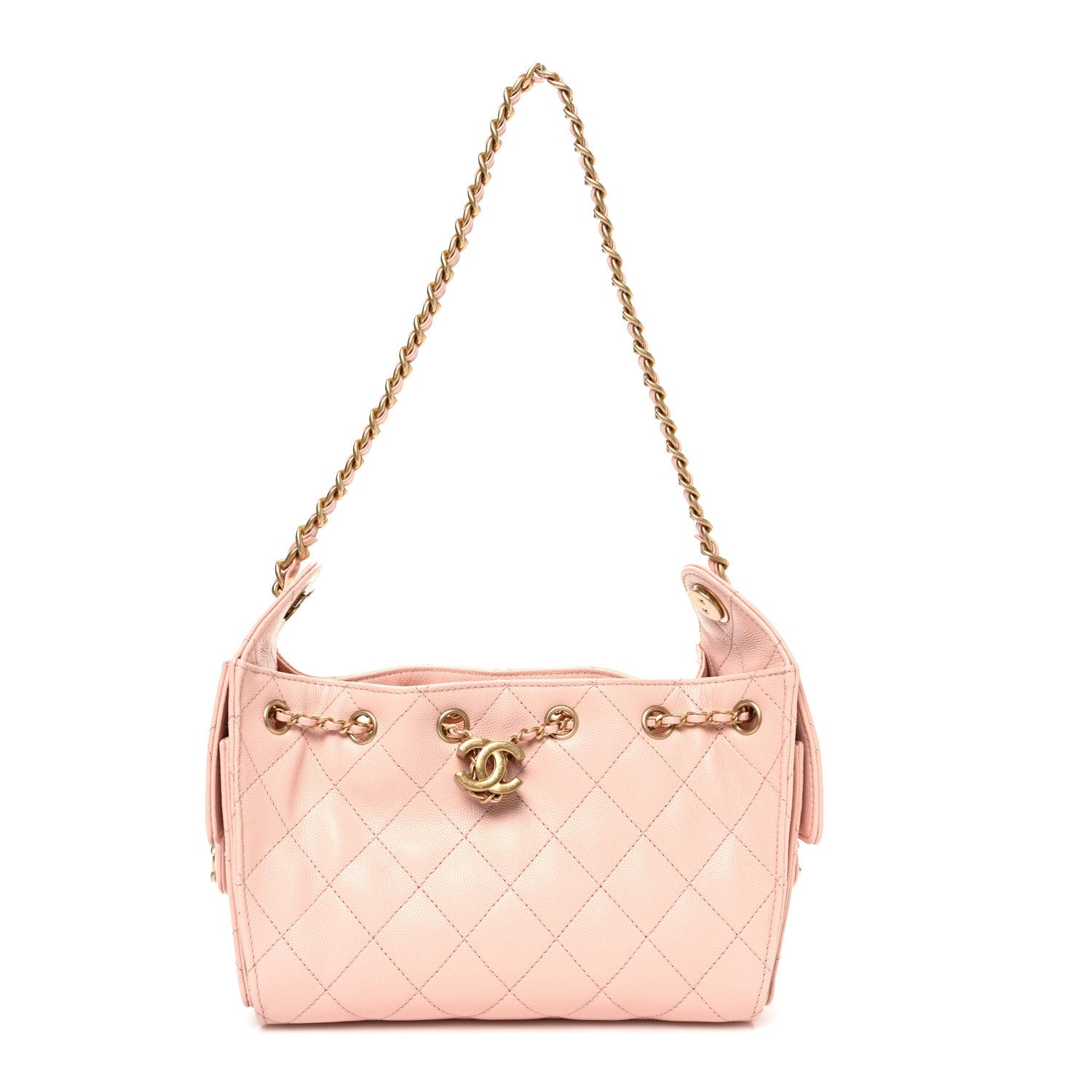 Chanel Caviar Quilted Mini Chanel 25 Handbag Light Pink