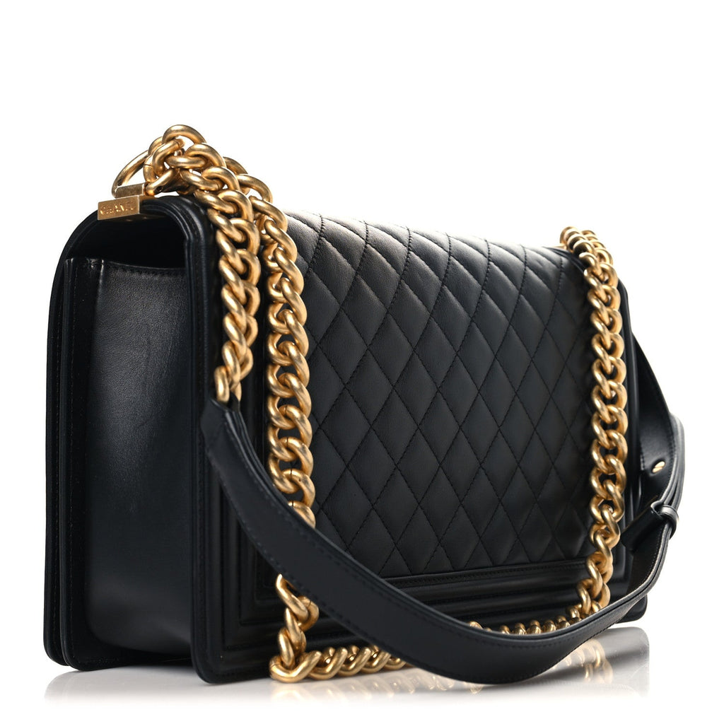 Chanel Calfskin Quilted New Medium Boy Flap Black