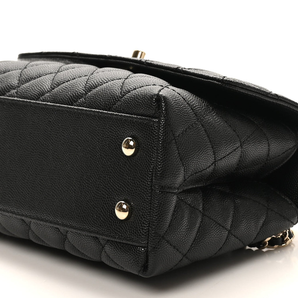 Chanel Caviar Quilted Mini Coco Handle Flap Black