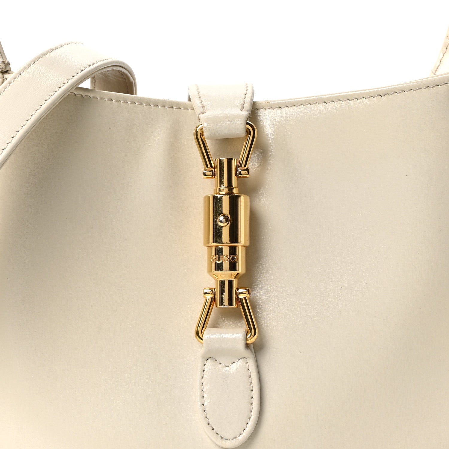 Gucci Boarded Dyana Lux Calfskin Small Jackie 1961 Hobo Mystic White