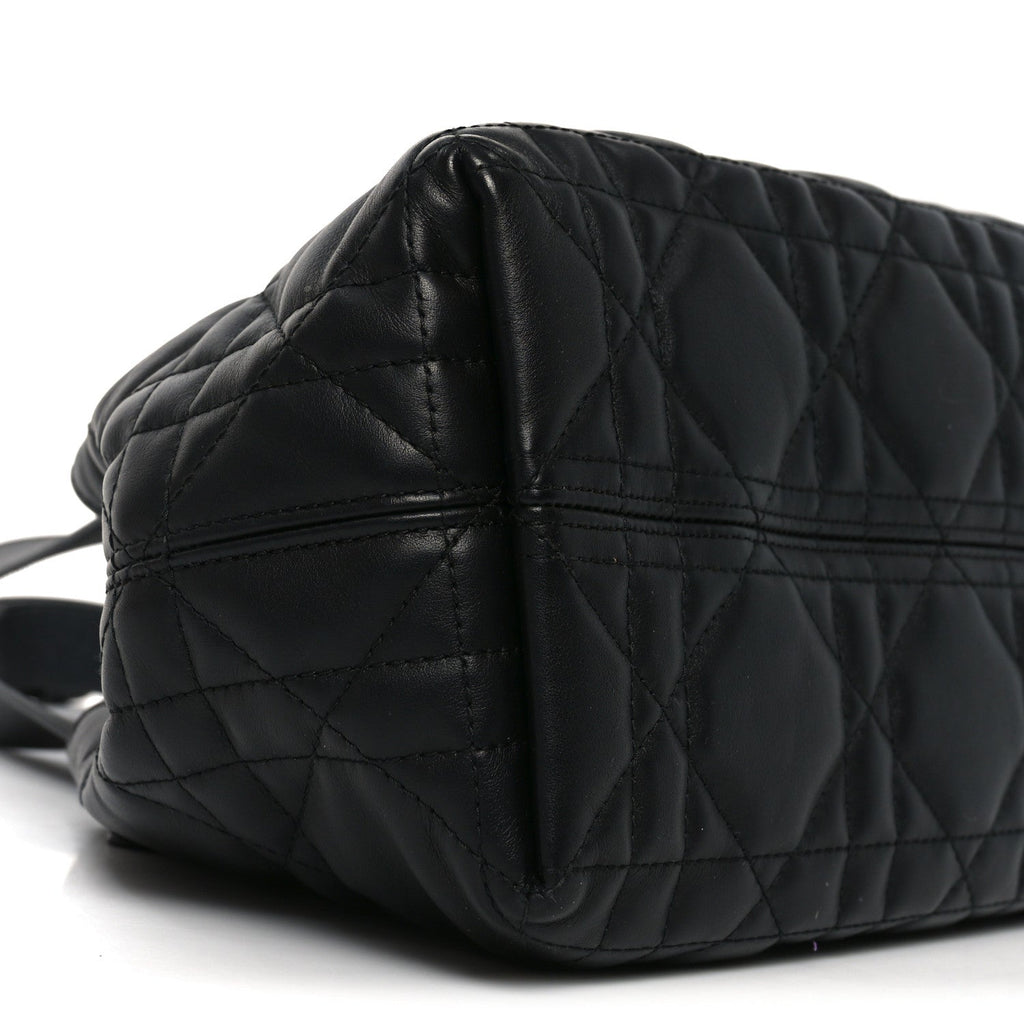 Christian Dior Calfskin Macrocannage Small Toujours Black