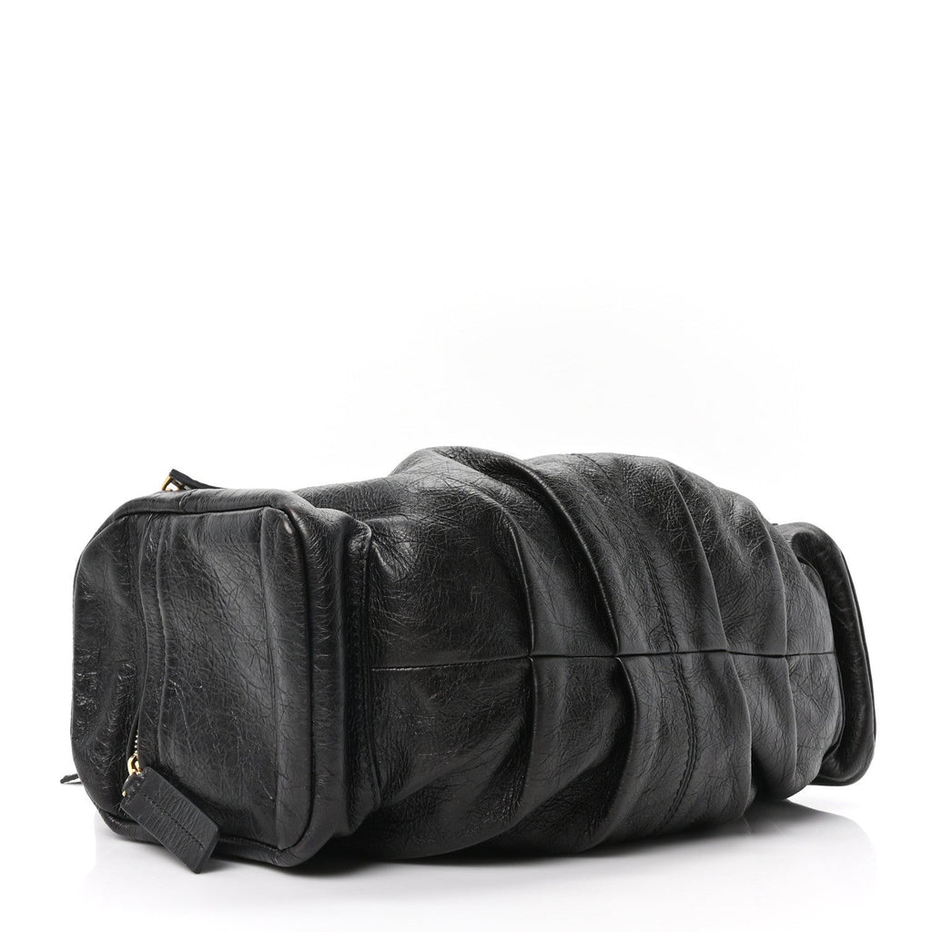 Christian Dior Crinkled Calfskin Large Grand Tour Multipocket Bag Black