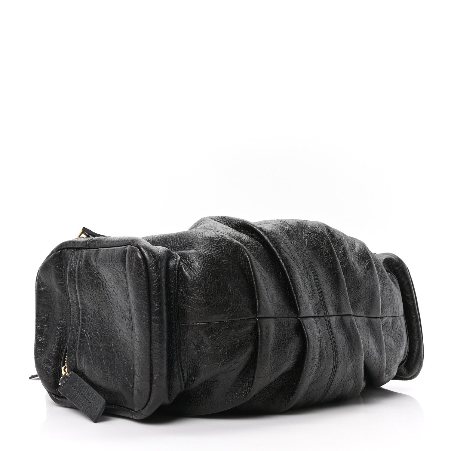 Christian Dior Crinkled Calfskin Large Grand Tour Multipocket Bag Black