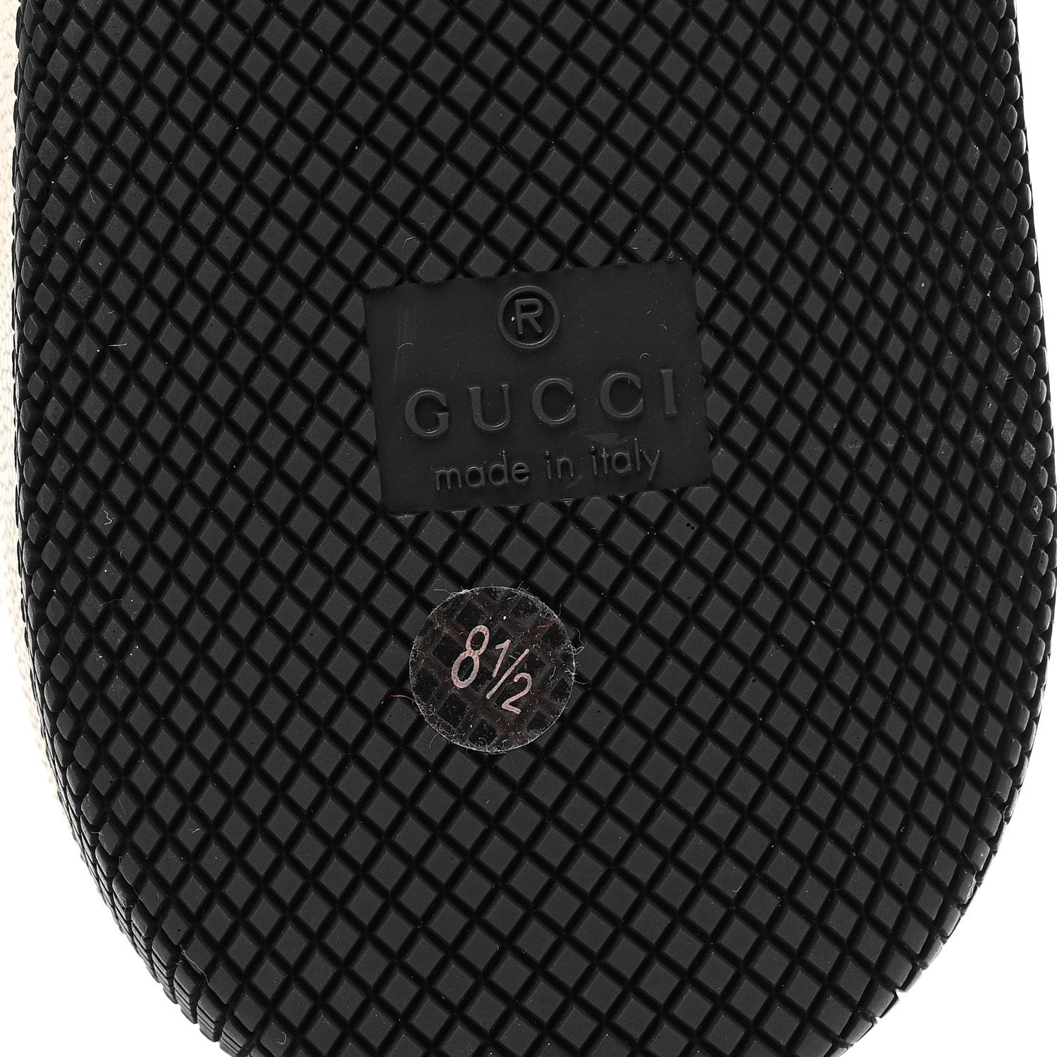 Gucci GG Supreme Monogram Miro Soft Calfskin Web Mens Screener Sneakers 8.5 Black Grey Sky