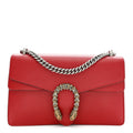 Gucci Dollar Calfskin Swarovski Crystal Small Dionysus Shoulder Bag Hibiscus Red