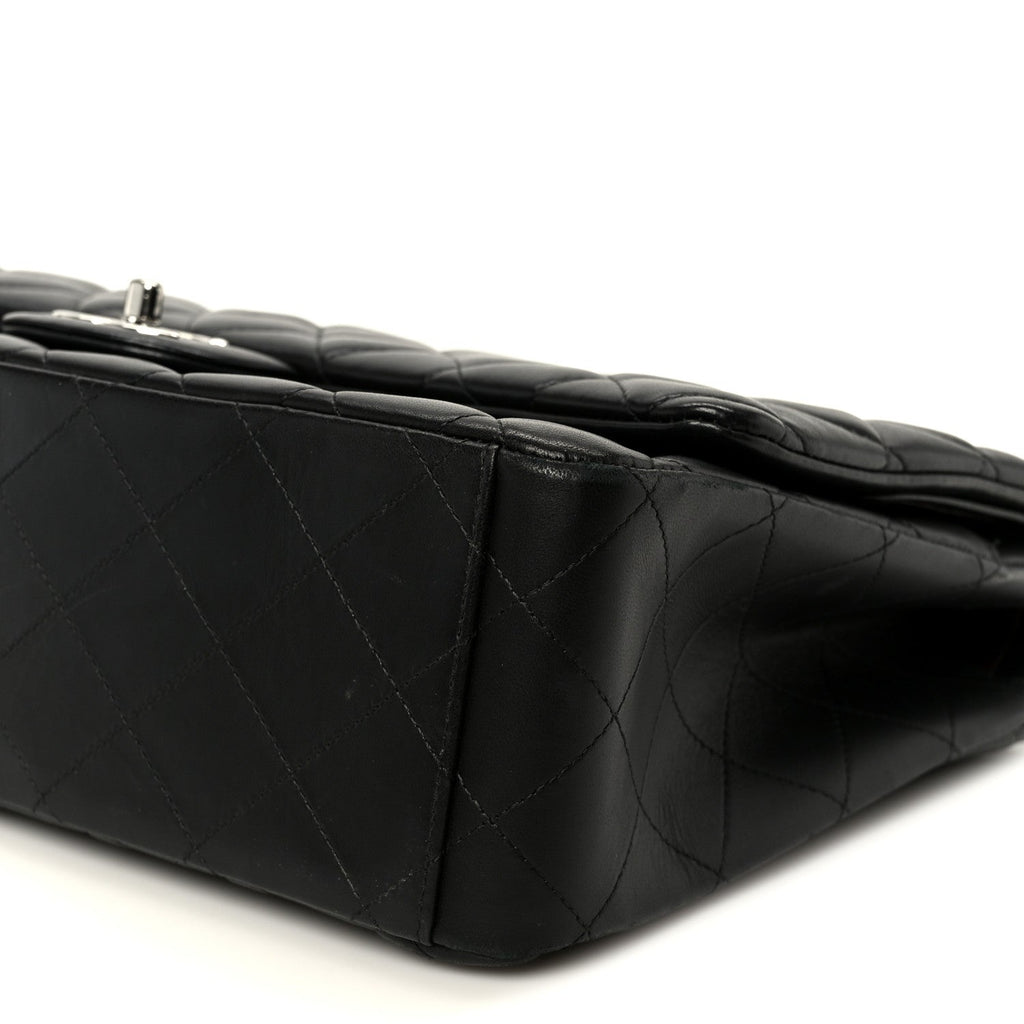 Chanel Lambskin Quilted Maxi Double Flap Black