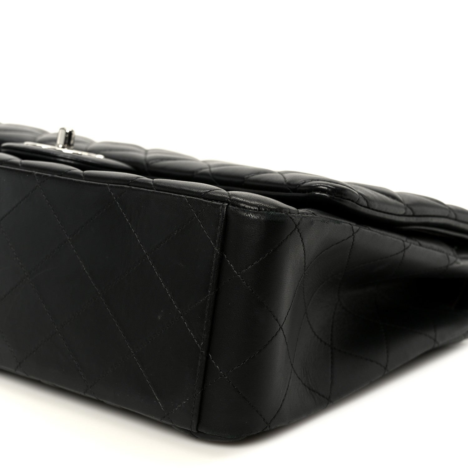 Chanel Lambskin Quilted Maxi Double Flap Black