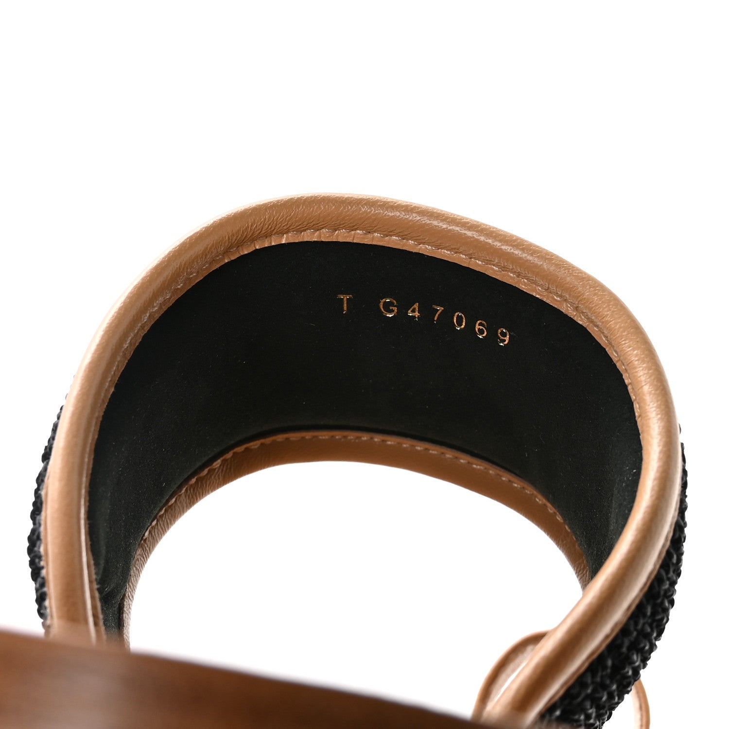 Raffia Lambskin CC Mules 37 Black Beige