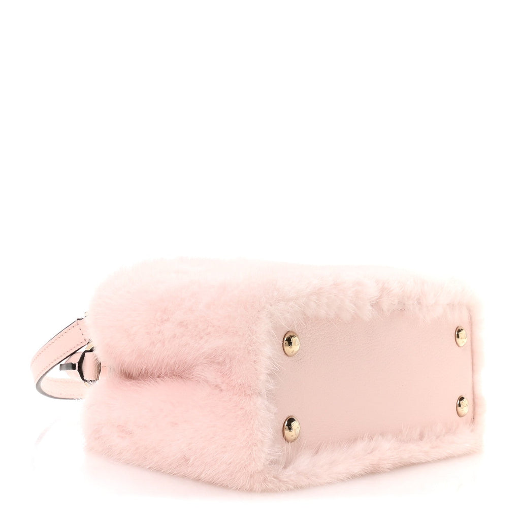 Louis Vuitton Mink Calfskin Goatskin Capucines Mini Rosewater Pink