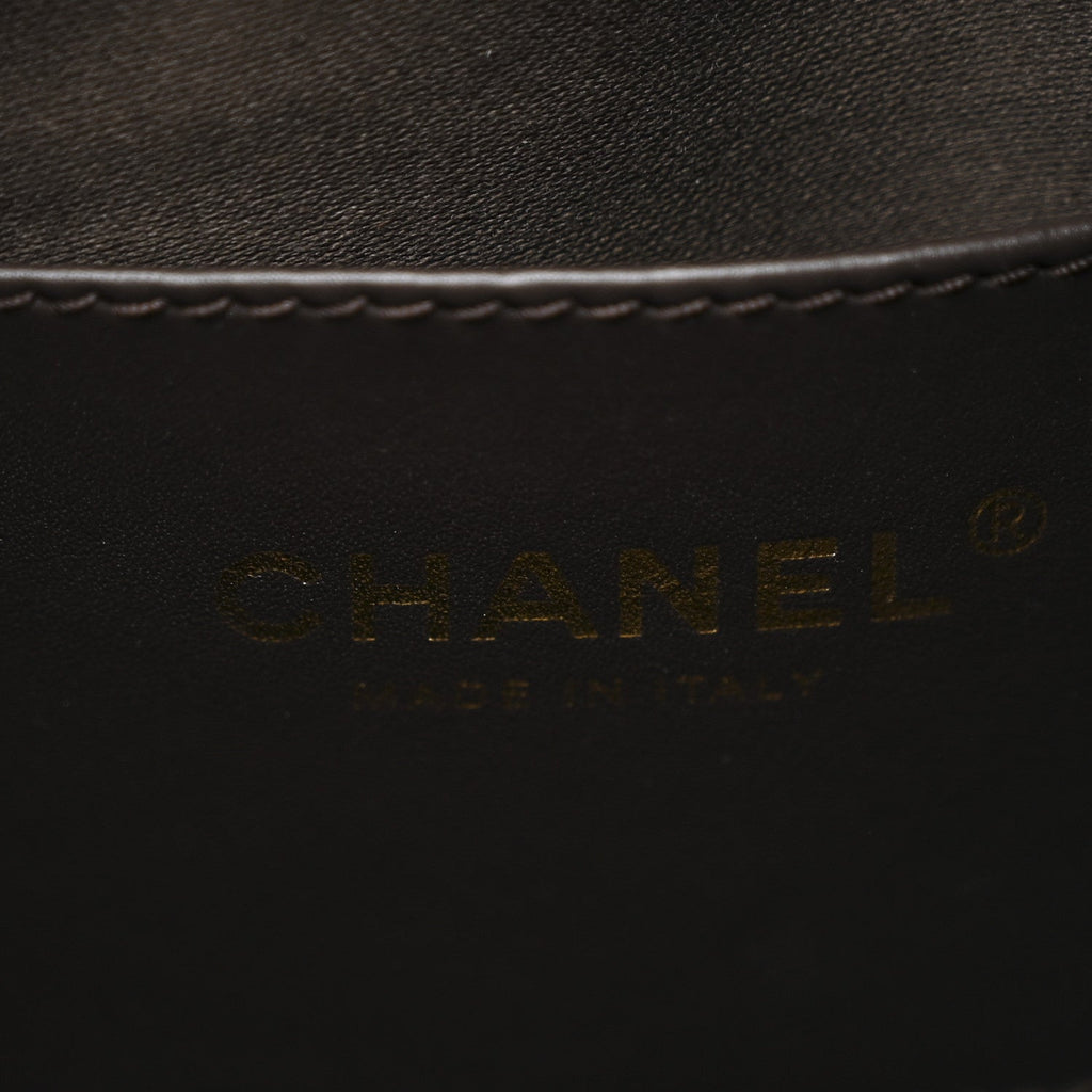Chanel Suede Quilted Medium Chanel 25 Handbag Dark Brown