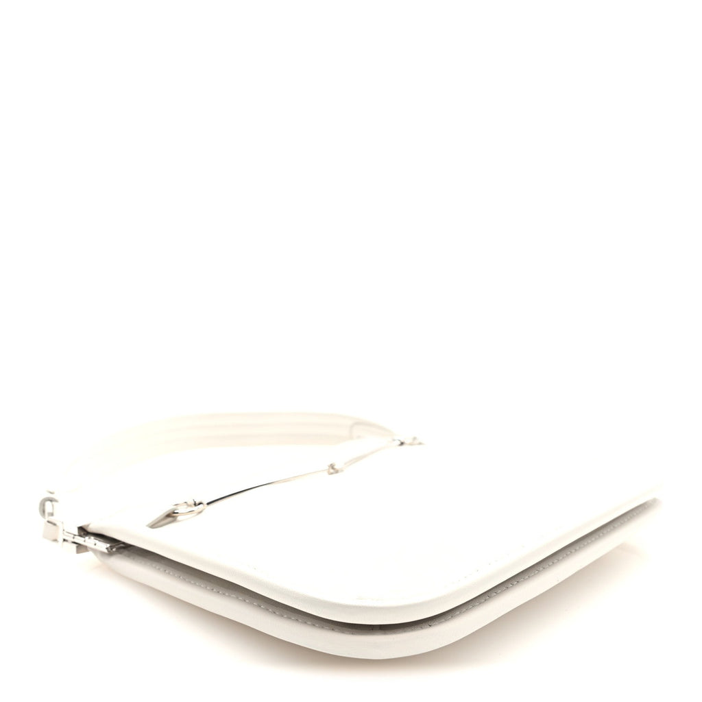Gucci Calfskin Horsebit Slim Shoulder Bag White