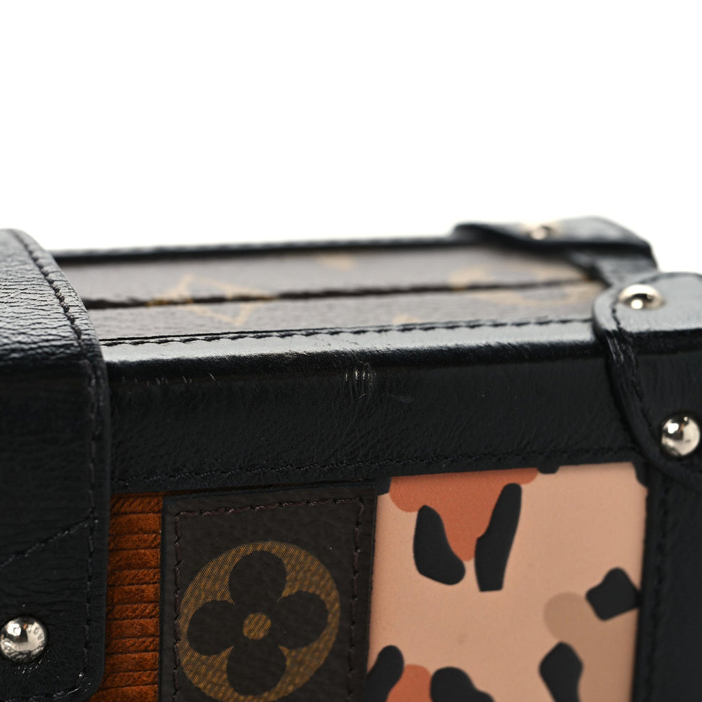 Louis Vuitton Monogram Leopard Corduroy Petite Malle
