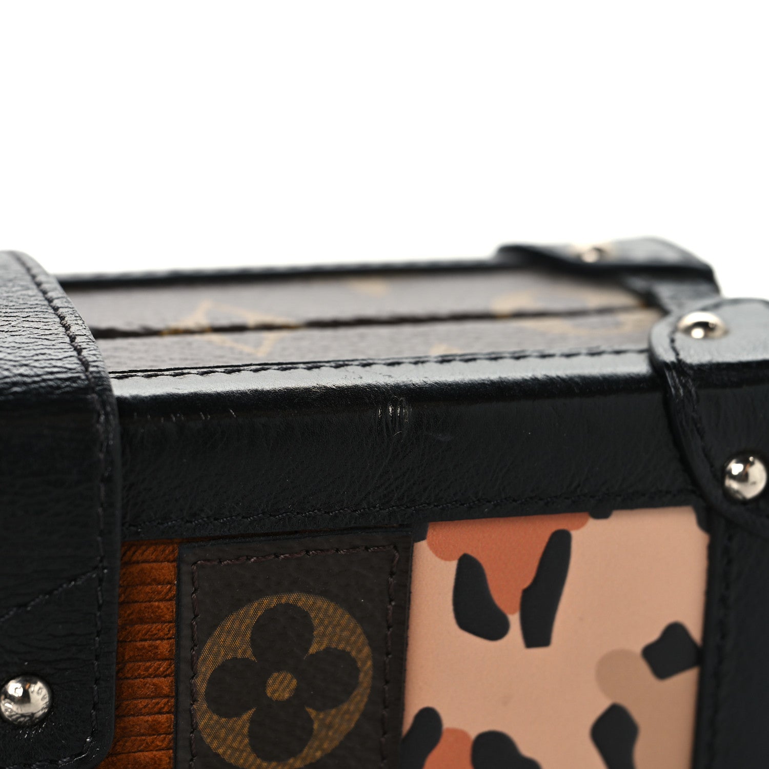 Louis Vuitton Monogram Leopard Corduroy Petite Malle