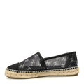 Mesh Grosgrain CC Espadrilles 38 Black White