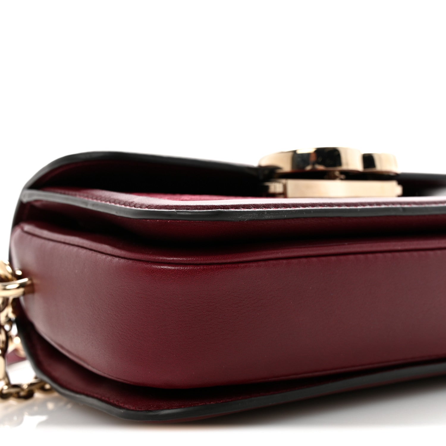 Gucci Crepe Wool Silk GG Monogram Go Small Shoulder Bag Rosso Ancora