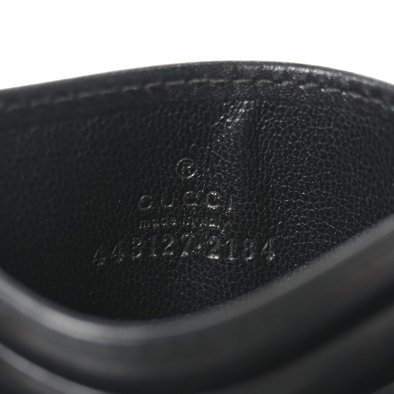 Gucci Calfskin Matelasse GG Marmont Card Holder Black