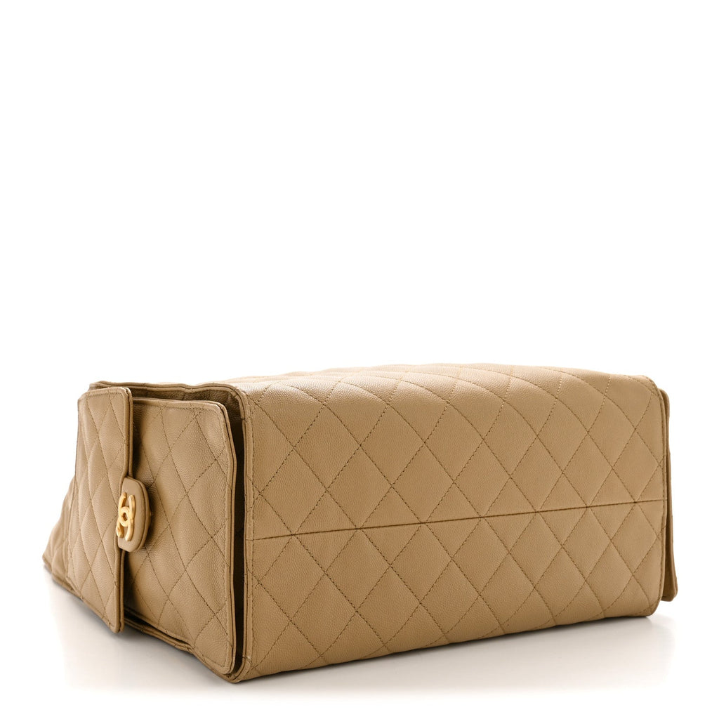Chanel Caviar Quilted Medium Chanel 25 Handbag Dark Beige