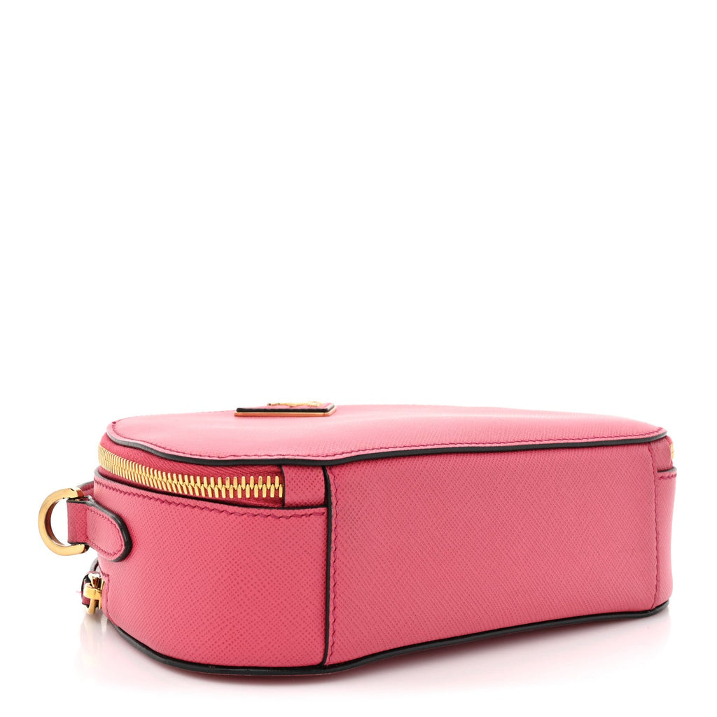 Prada Saffiano Lux Odette Crossbody Magenta