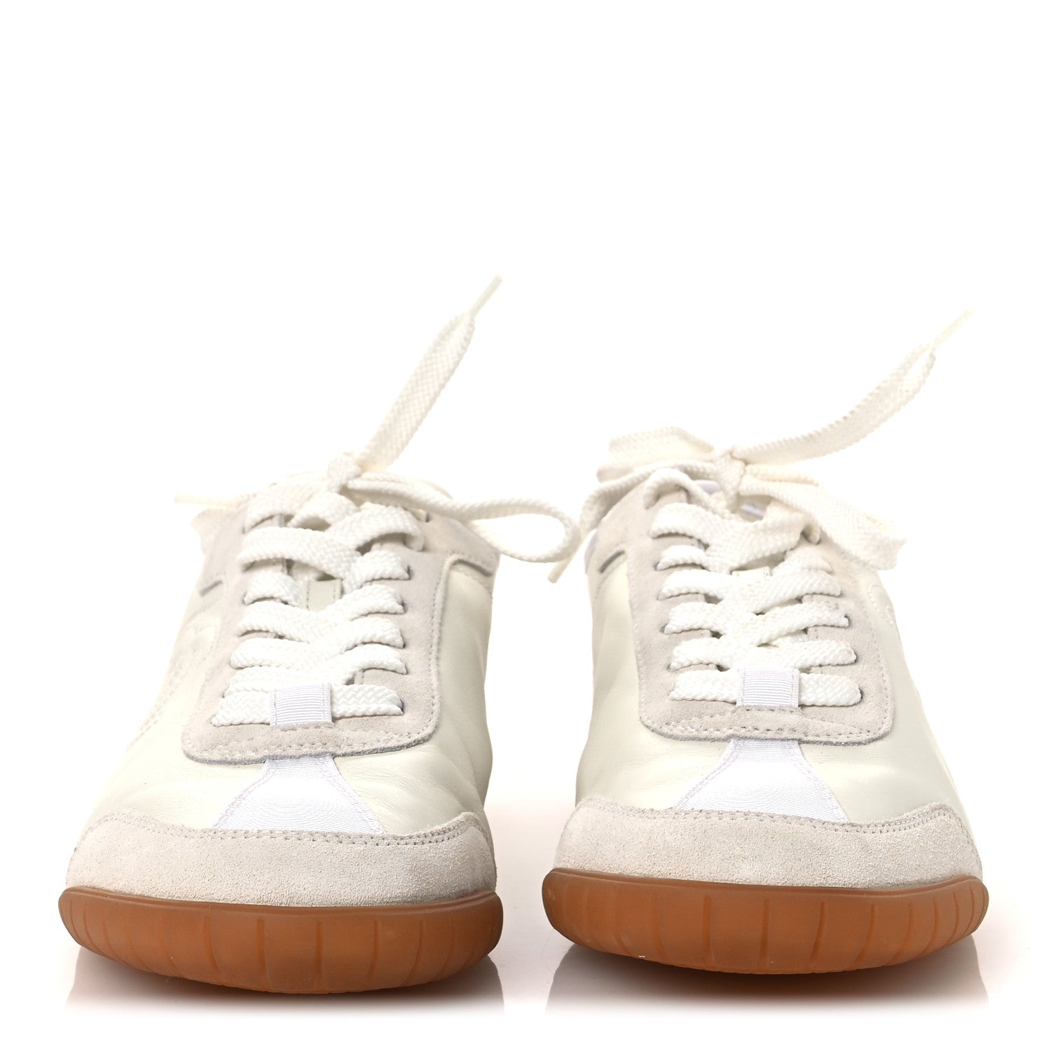 Calfskin Suede Womens CC Sneakers 39 White