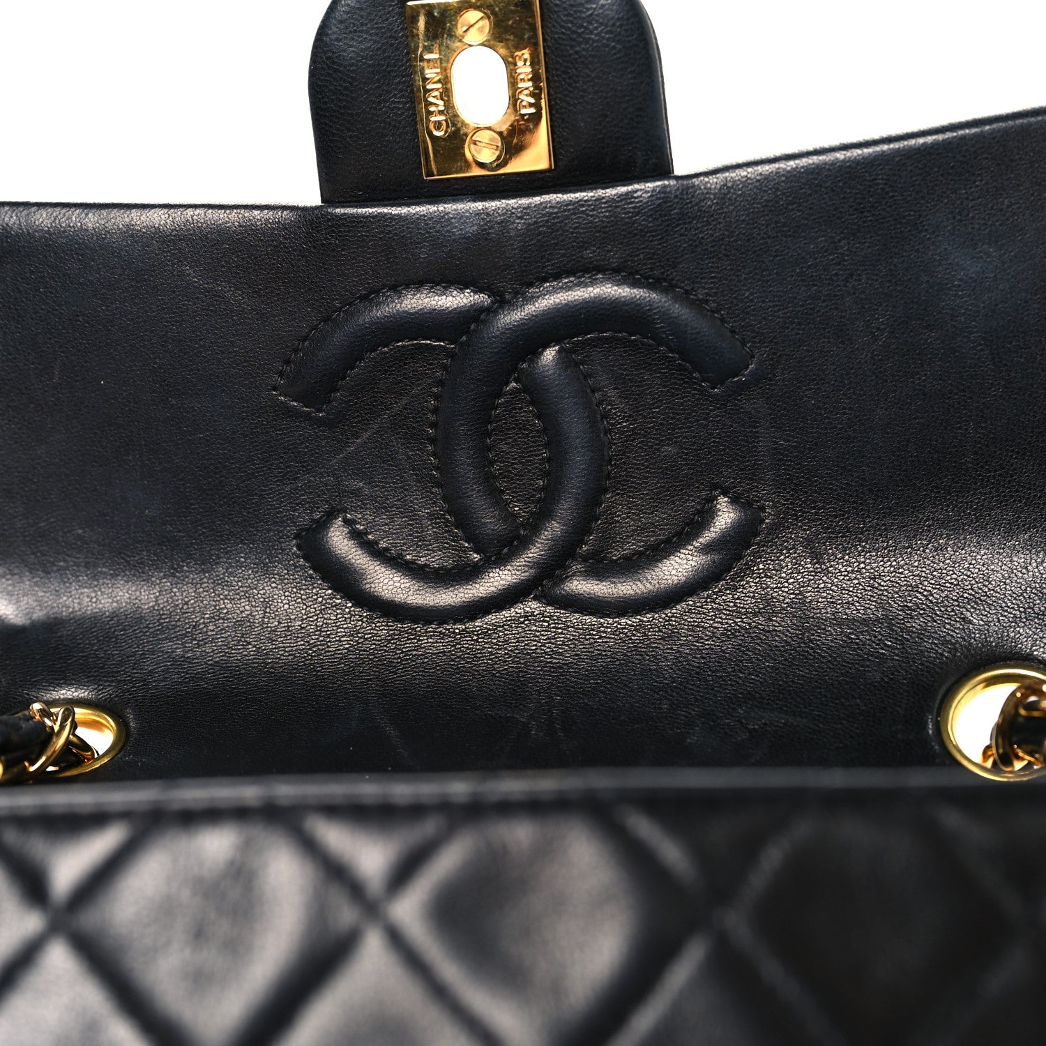 Chanel Lambskin Quilted Mini Square Flap Black
