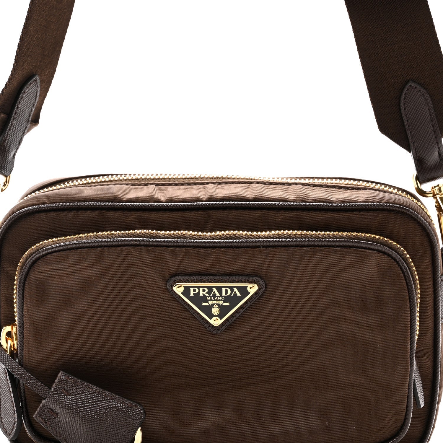 Prada Re-Nylon Saffiano Mini Shoulder Bag Sienna