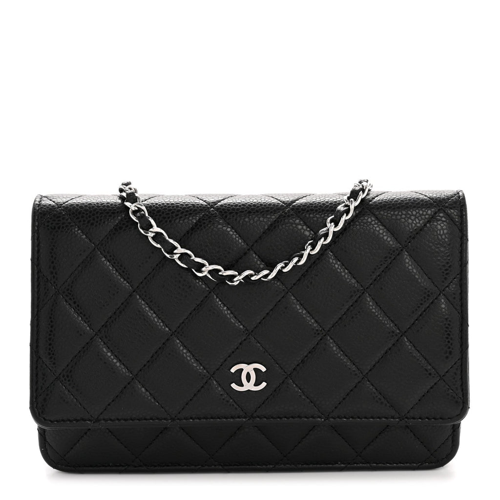 Chanel Caviar Quilted Wallet on Chain WOC Black