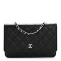 Chanel Caviar Quilted Wallet on Chain WOC Black