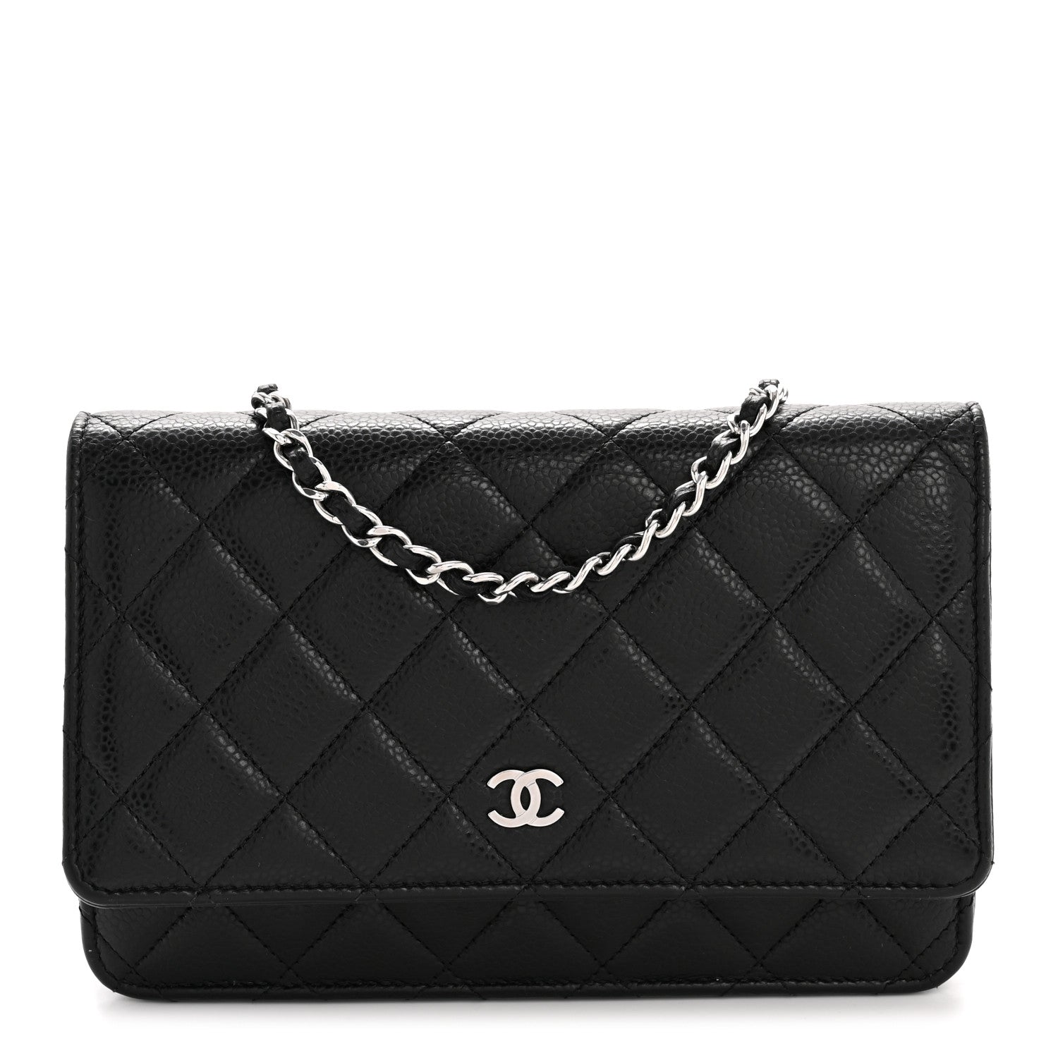 Chanel Caviar Quilted Wallet on Chain WOC Black