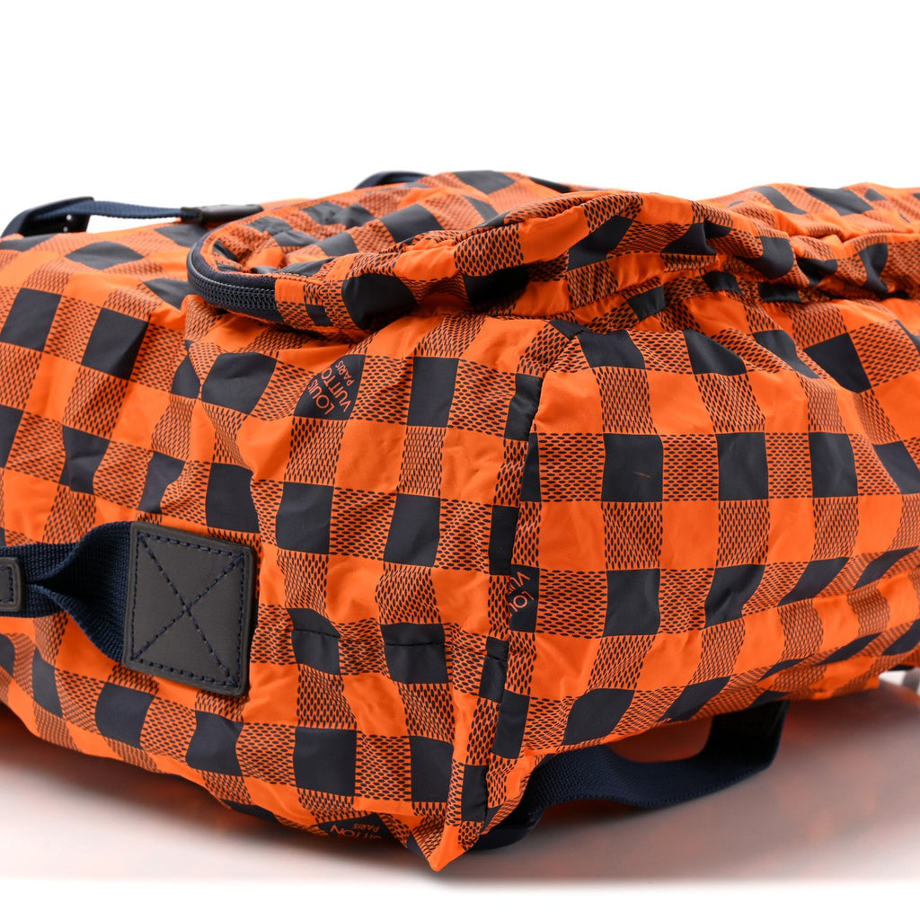 Louis Vuitton Nylon Damier Masai Adventure Practical Backpack Orange