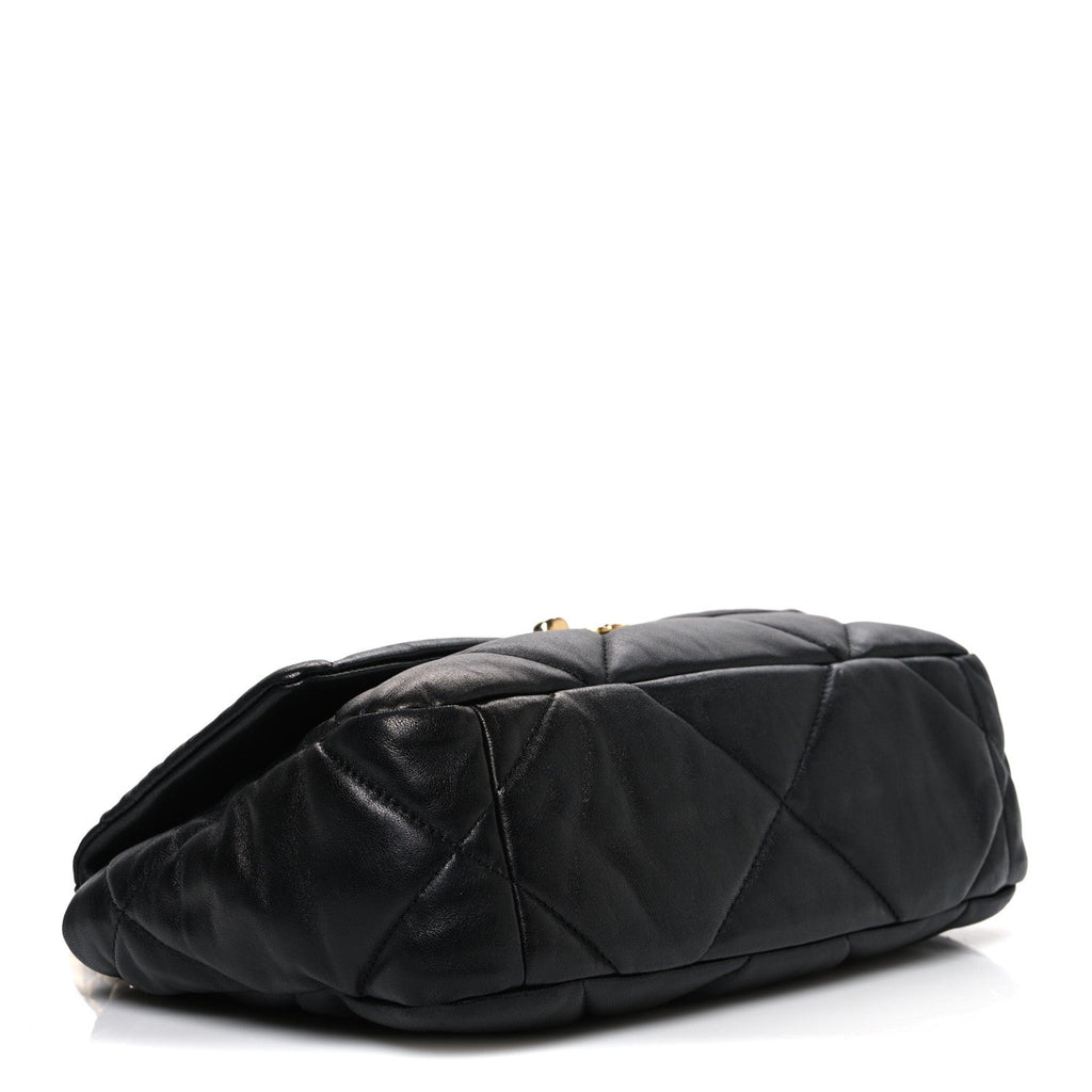 Chanel Lambskin Quilted Medium Chanel 19 Flap Black