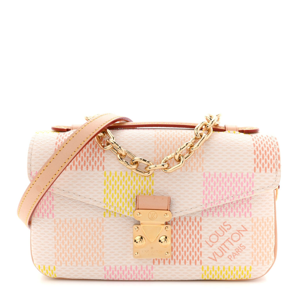 Louis Vuitton Damier Giant Pochette Metis East West Peach
