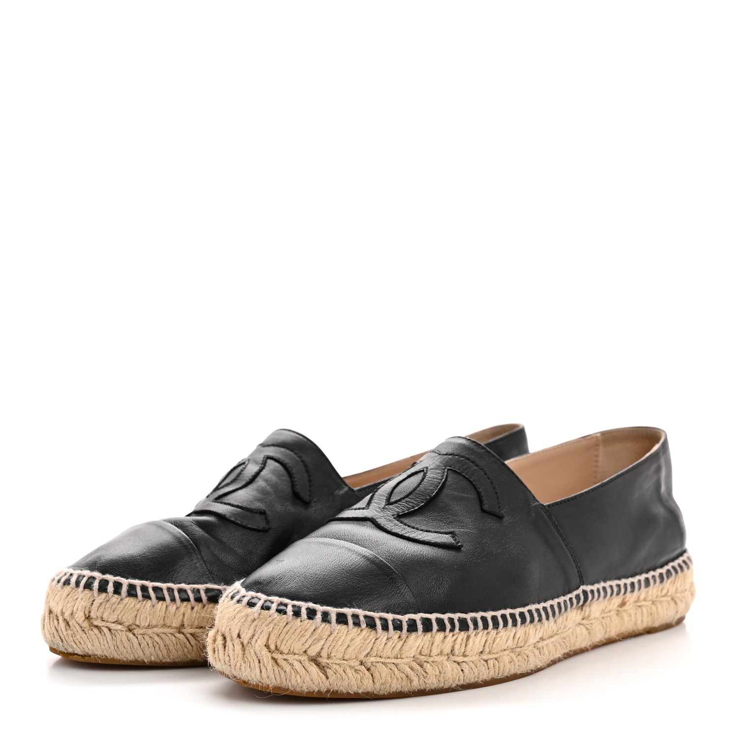 Lambskin CC Espadrilles 39 Black