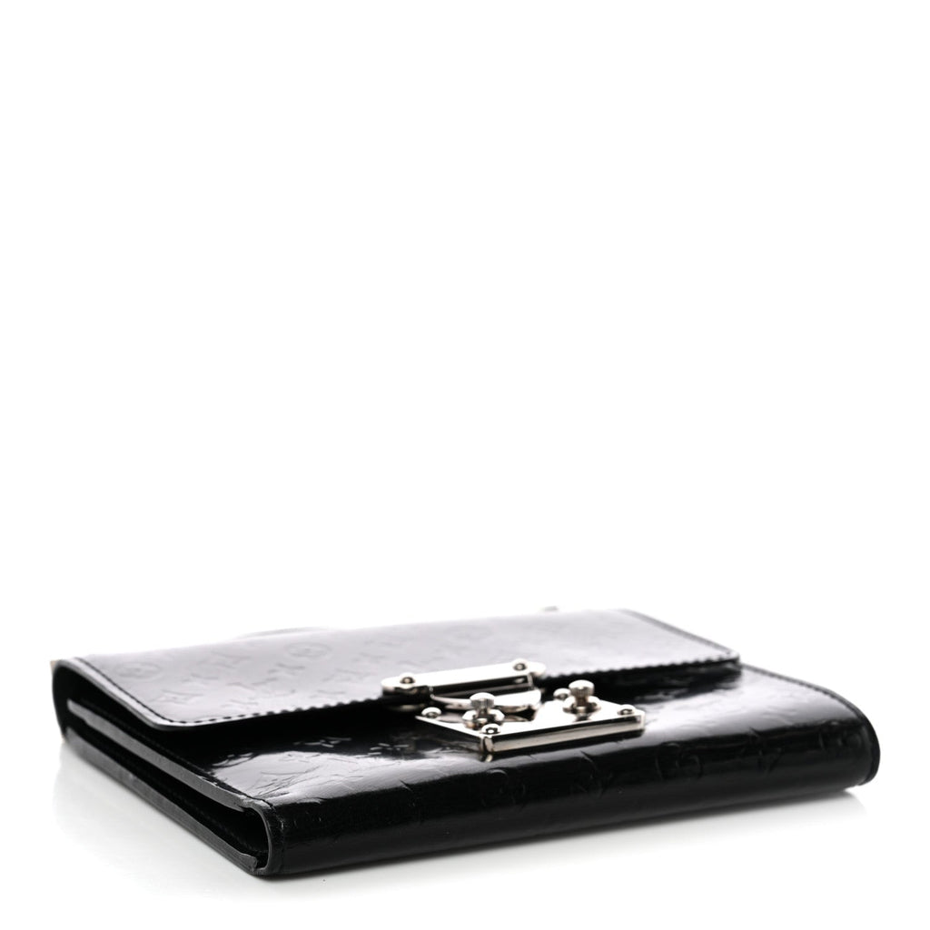 Louis Vuitton Vernis Glace Anouchka PM Wallet Black