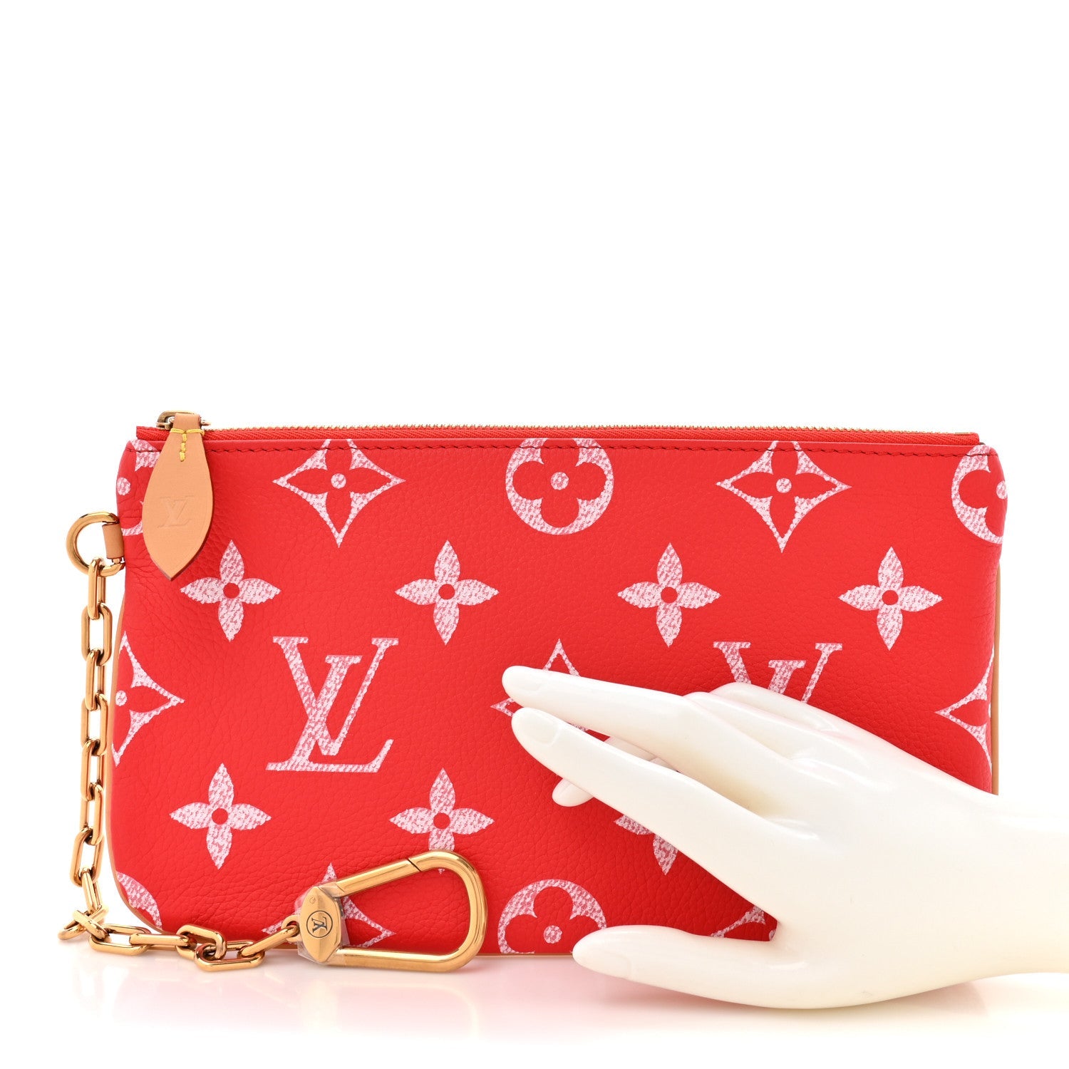 Louis Vuitton Calfskin Monogram Speedy P9 Bandouliere 50 Pochette Red