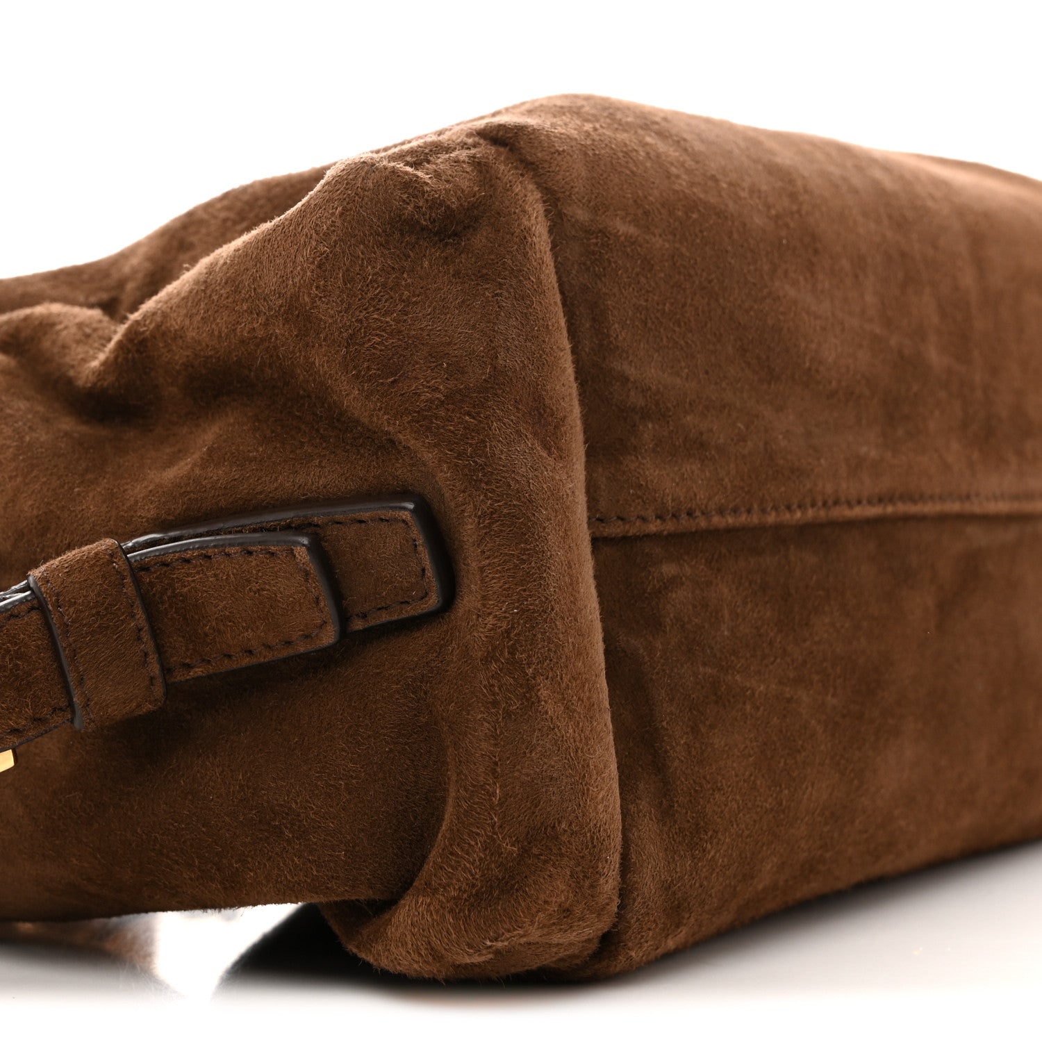 Prada Suede Large Explore Shoulder Bag Cocoa Brown