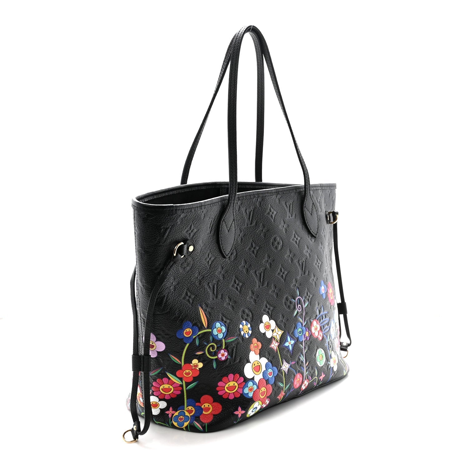 Louis Vuitton LV X TM Empreinte Flowers Neverfull MM Black