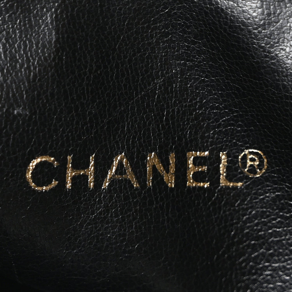 Chanel Caviar Quilted Drawstring Backpack Black