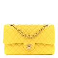 Chanel Caviar Quilted Medium Double Flap Yellow