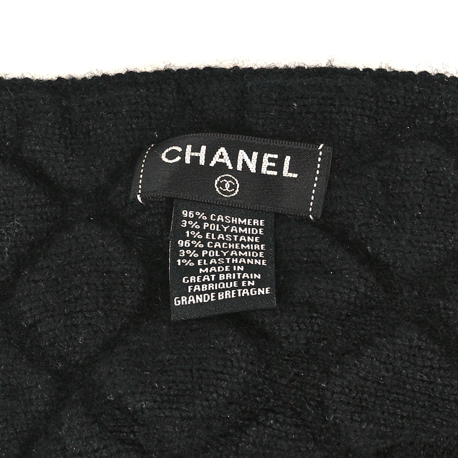 Cashmere Quilted Scarf Black
