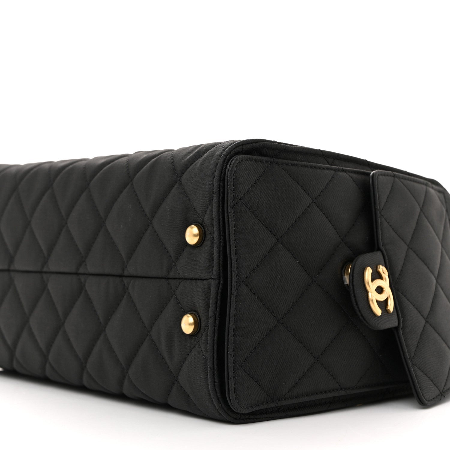 Chanel Canvas Quilted Small Chanel 25 Handbag Black