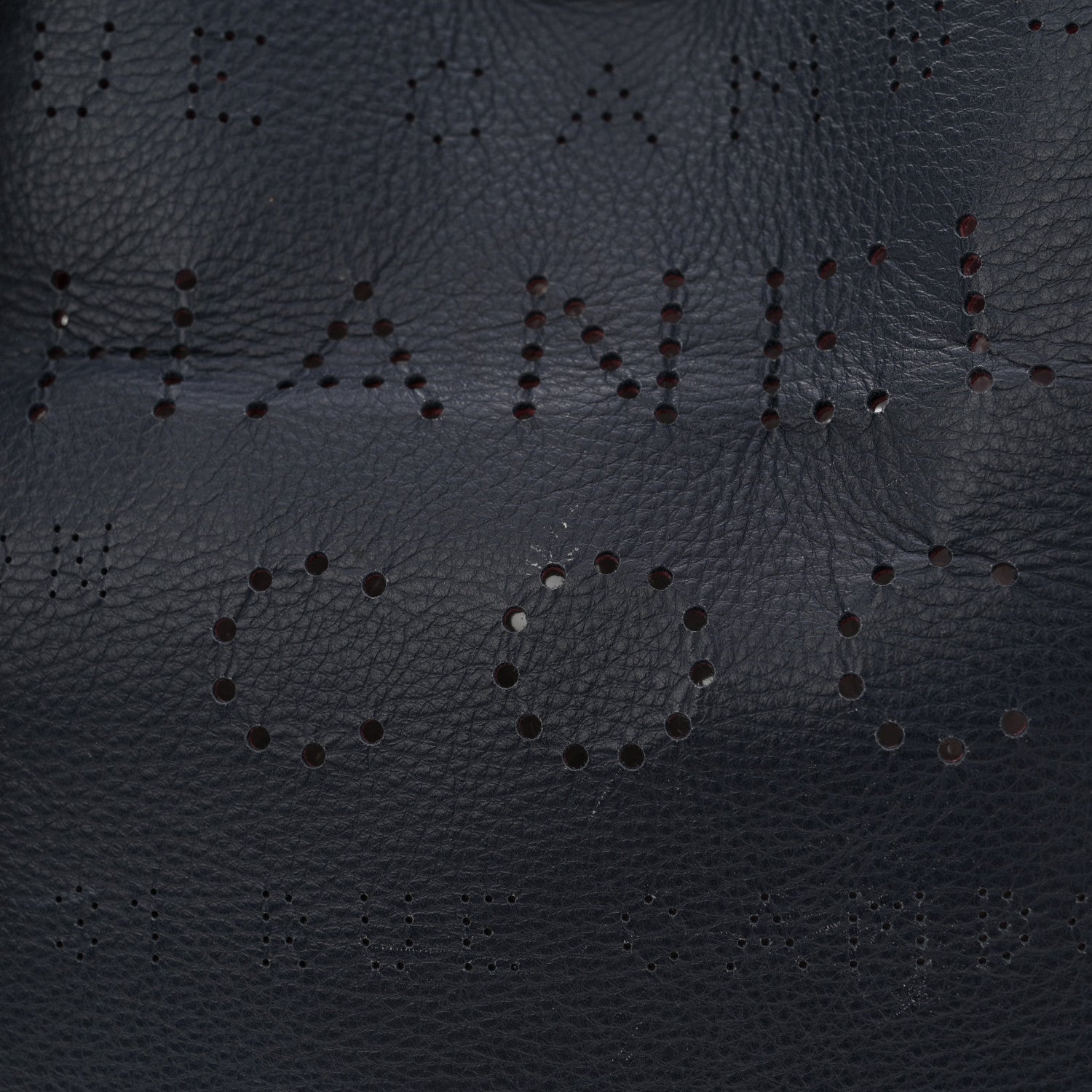 Chanel Calfskin Tweed Small Logo Eyelets Shopping Tote Navy Blue