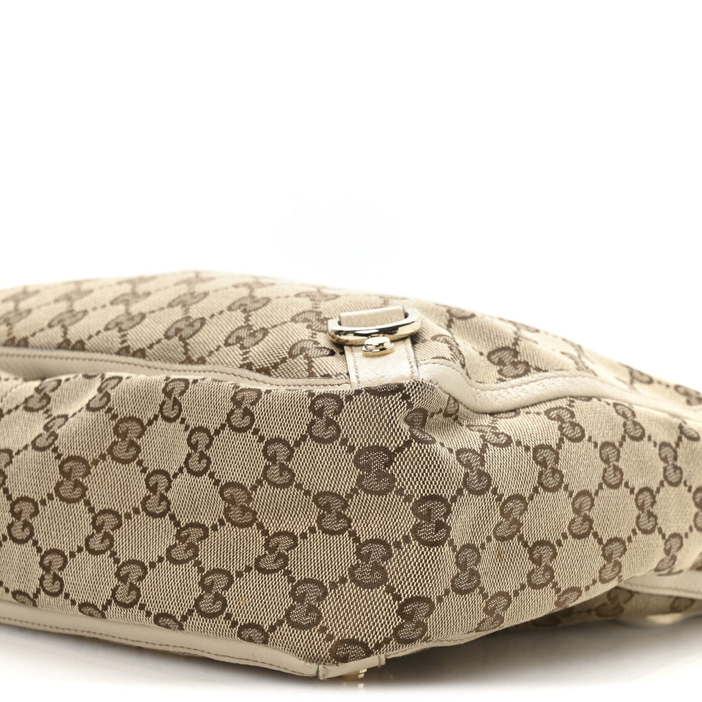 Gucci Monogram Medium Abbey Tote White