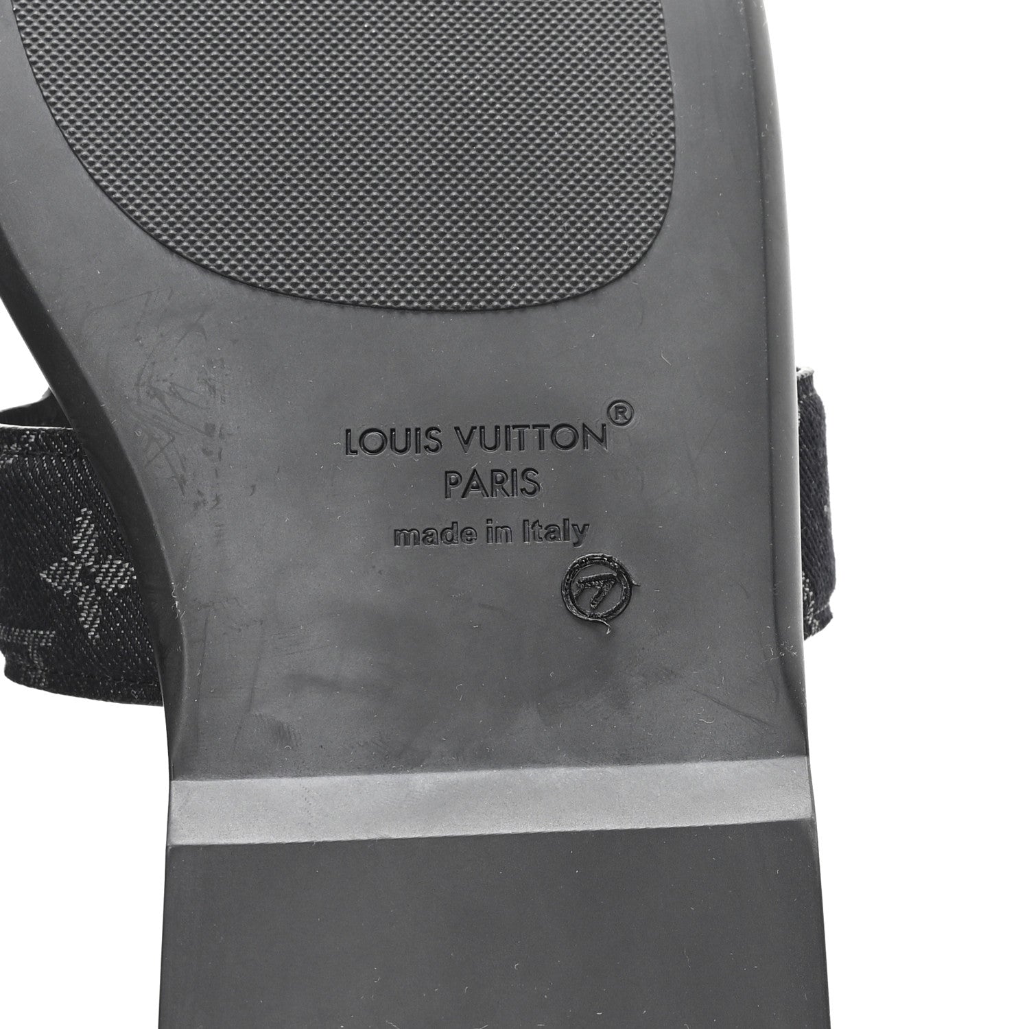 Louis Vuitton Monogram Denim Mens LV Oasis Mules 8.5 Black