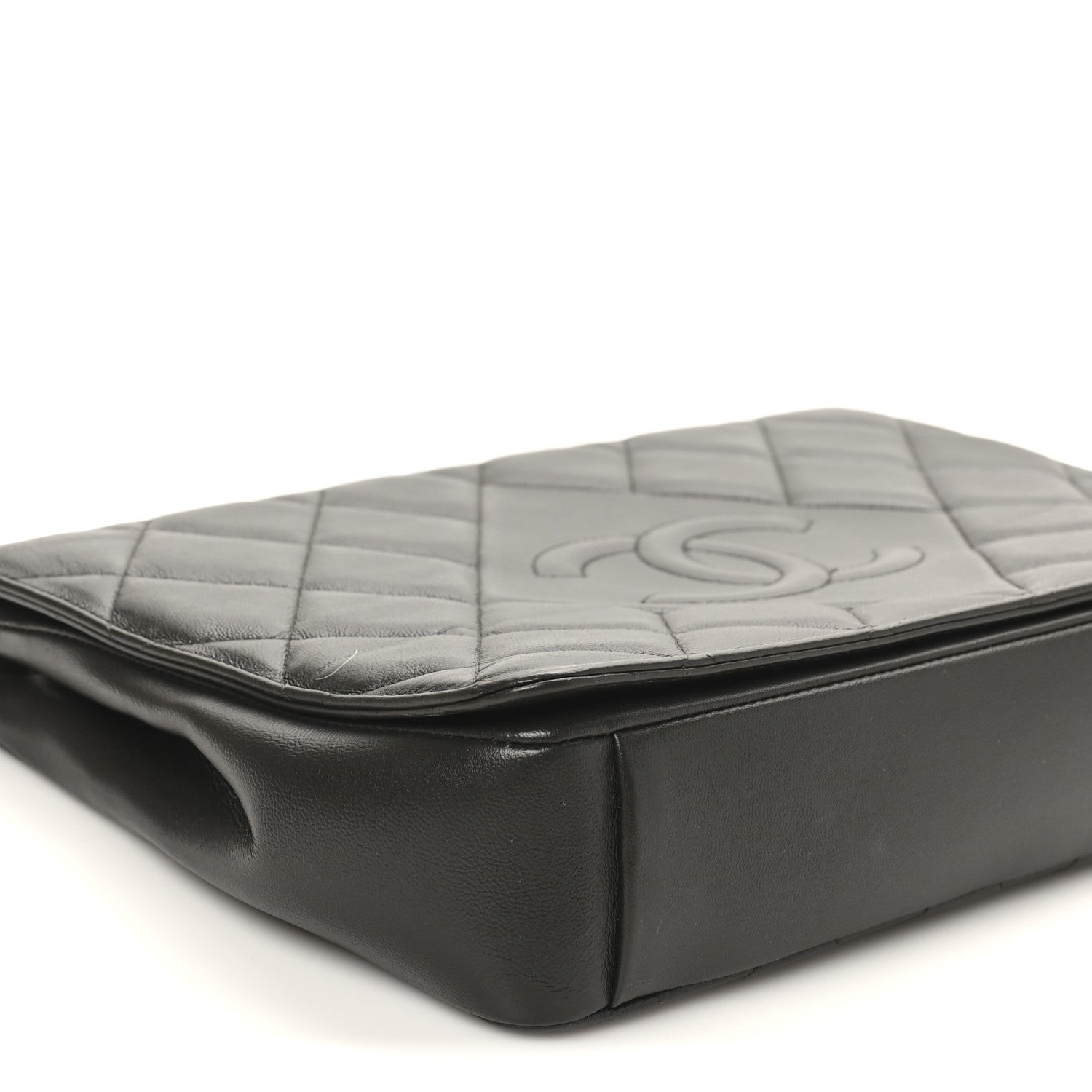 Chanel Lambskin Quilted Large Diamond CC Flap Black