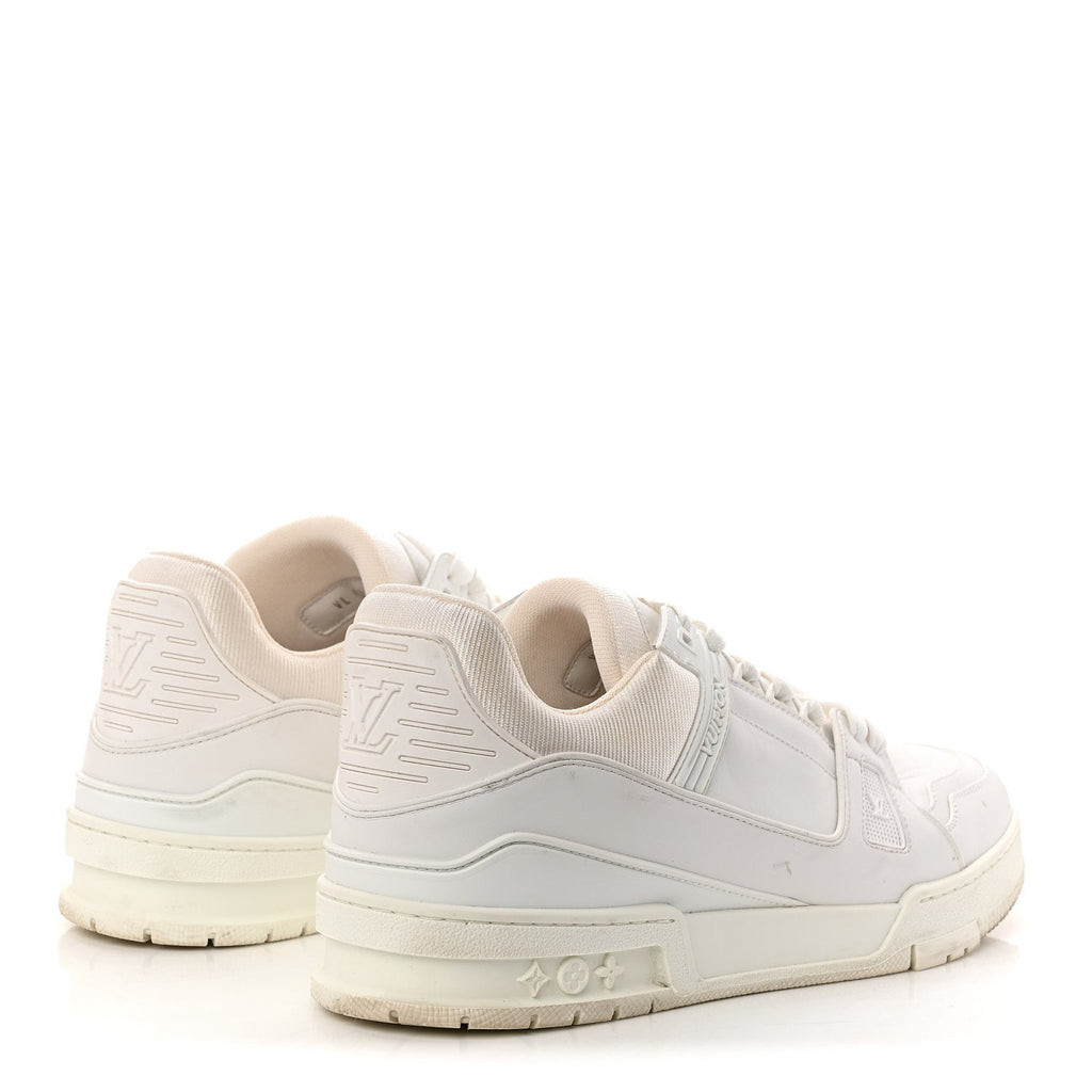 Louis Vuitton Calfskin Mens LV Trainer Sneakers 9.5 White