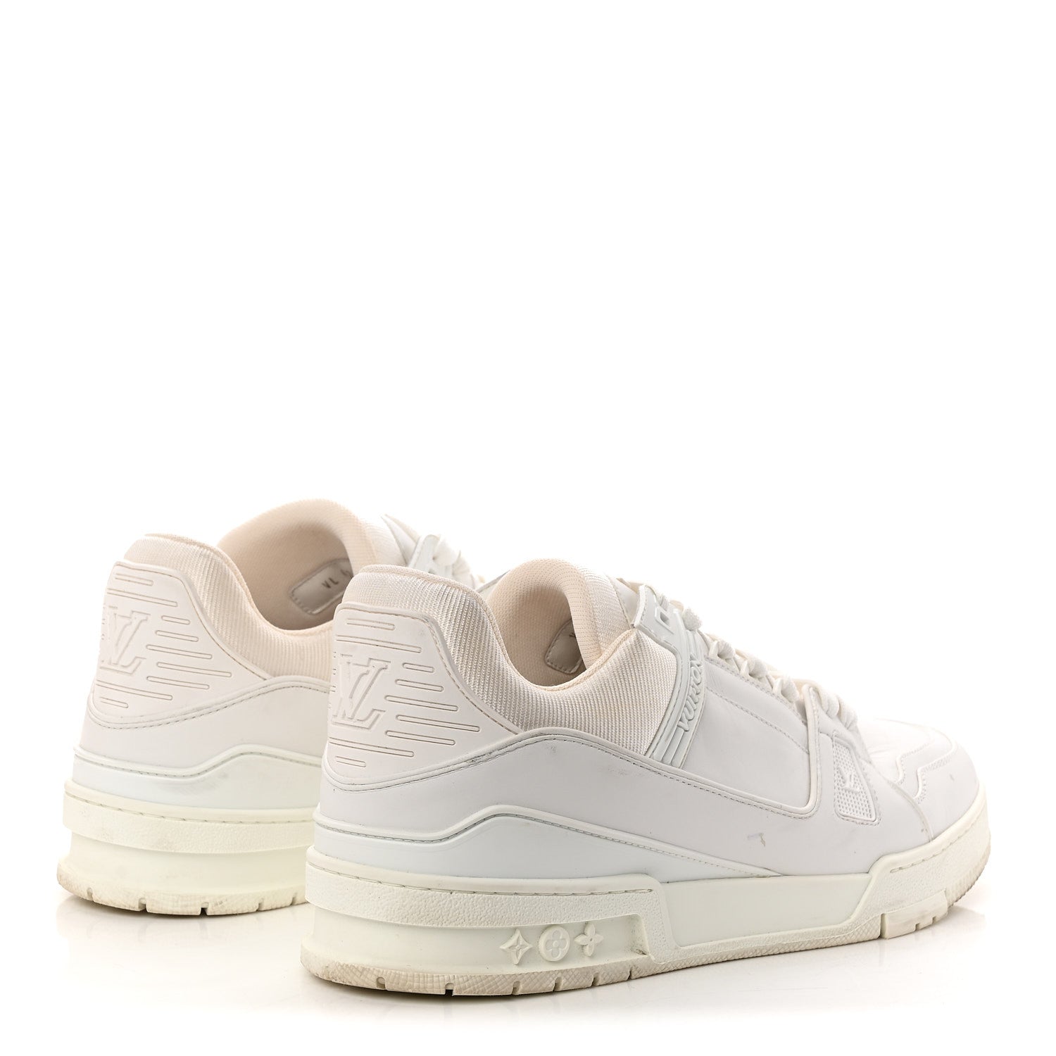 Louis Vuitton Calfskin Mens LV Trainer Sneakers 9.5 White